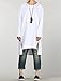 Mordenmiss Women's Fashion Asymmetrical Side Slit T Shirt Dress L White