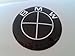BMW ALL Whole Black Emblem Badge Logo for Hood Front & Trunk Rear 82mm 3.23 inch, 2 pins at the back