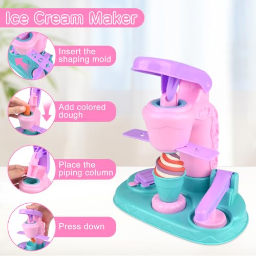 Play Doh, Diealles Shine Playdough for Children with 12 Dough Bottles, Play Doh Plasticine for Children