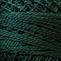 Valdani Perle Cotton Size ~12~ Embroidery Thread, 109 Yard Ball - 833 Spruce Green Dark