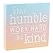 Barnyard Designs Wooden Box Sign Motivational Desk Decor for Women Office, Bathroom Shelf Decoration, Inspirational Desk Decor (Humble Kind)