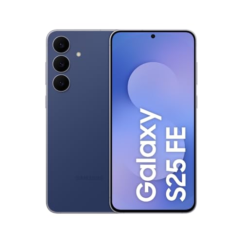 Samsung Galaxy S25 FE mit Galaxy AI, Handy mit Android, 6,7 Zoll FHD-Display, 50 MP Kamera, 256 GB Speicher, 8 GB RAM, 4.900 mAh Akku, Navy, 3 Jahre H