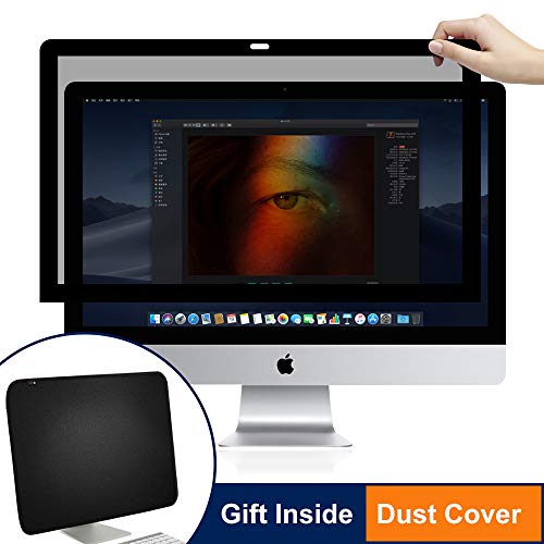 BERSEM iMac 21.5 inch Monitor Privacy Screen for Apple Desktop Computer, Fully Removable Privacy Screen Protector Filter Anti-Glare Anti-Scratch UV-Blocking Privacy Screen Protector 16:9 Ratio