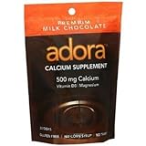 Adora Calcium Supplement, 500mg, Milk Chocolate - 30 Ct, 6 Pack