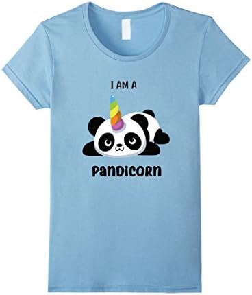 Womens I Am A Pandicorn T-Shirt for Panda Lovers Medium Baby Blue