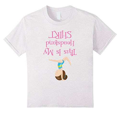 Kids Gymnastics T-Shirt For Girls-Headstand T Shirt 6 White