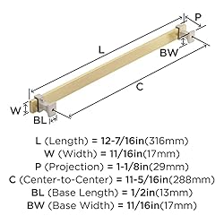 Amerock | Cabinet Pull | Brushed Gold/Satin Nickel