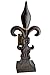 LuLu Decor, Cast Iron Fleur De Lis Door Stop, Door Stopper (Antique Brown)