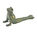 Frog Design Cast Iron Door Stop Wedge Green & Bronze 3.25" Tall