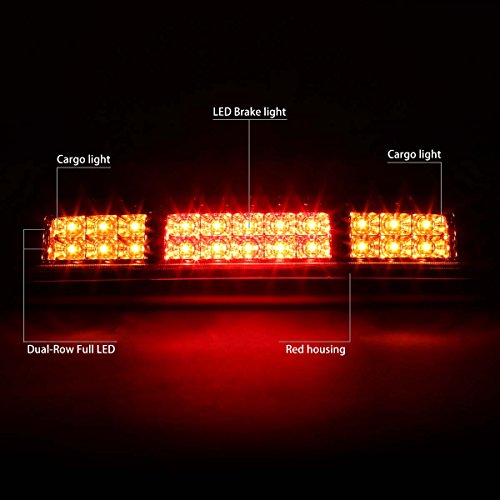 DNA Motoring 3BL-F15004-LED-RD Third Brake Light