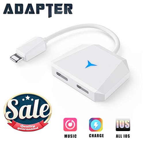 Headphones Adapter for iPhone x Adapter aux Audio Jack Charge Dongle,AUX Audio Charger Call sync Cable,Compatible Accessory Connector iOS 12 or Higher, for iPhone Xs/Xs Max/XR/X/ 8/7/7 Plus