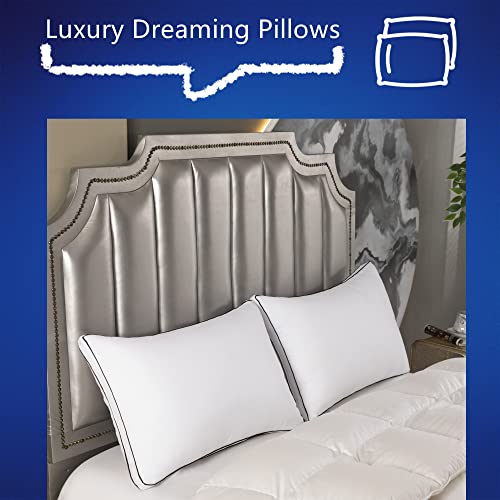 Bluffy Bed Pillows for Sleeping Down Alternative Pillows Overfilled