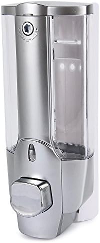 YIUHART 350ml Kitchen Bathroom Single Head Soap Dispenser with a Lock ABS Plastic Liquid Shampoo Vessel