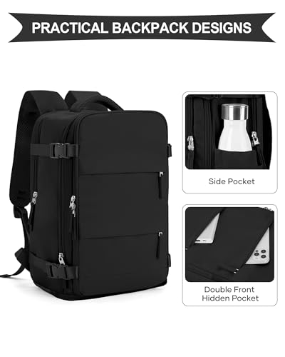 SZLX Vacuum Backpack with Pump Carry-on Luggage 40x30x20 Ryanair Vueling Wizzair Easyjet Backpack Travel Cabin Airplane 40x20x25 Ryanair Women Waterproof Carrying Backpack for Laptop Computer