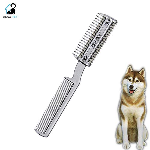 comb with razor for cutting dog hair