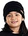 Kids Cable Knit Beanie for Girls & Boys - Baby & Toddler Winter Hats for Children Ages 2 & Up Black