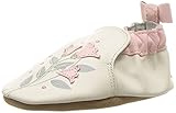 Robeez Girls' Rosealean Crib Shoe, Rosealean Cream, 12-18 Months M US Infant