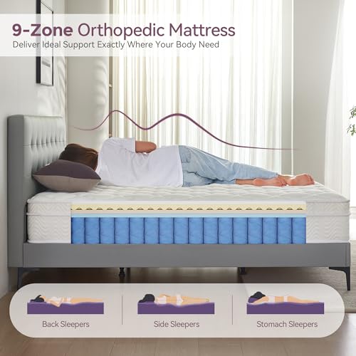 dosleeps Single Mattress 3FT | 10.6 Inch Memory Foam & Pocket Sprung | 9-Zone Orthopedic Support,Medium Firm,Edge Support,Motion Isolation 90x190x27cm