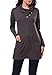 Zattcas Womens Tunic Tops, Button Cowl Neck Long Sleeve Tunic with Pockets