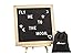 Felt Letter Board Sign: Decorative Wooden Changeable Marquee Message Board Set with 328 Letters, Numbers, Symbols and Emojis, Oak Wood Frame, Display Easel and Black Bag - 10x10 Inch Black Letterboard