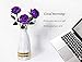 Veryhome Artificial Flowers Silk Roses Fake Bridal Wedding Bouquet for Home Garden Party Floral Decor 10 Pcs (Purple Straight stem)