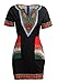Women Traditional African Print Dashiki Bodycon Short Sleeve Dress Red 3XL
