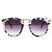 Women's Retro Sunglasses Metal Frame Sweet Round Goggles Eyeglasses(Floral)