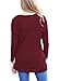 HOTAPEI Womens Plus Size Long Sleeve Casual Round Neck Loose Tunic Shirts Top Blouse Maroon XXL