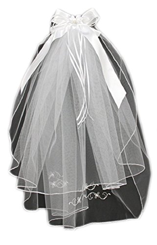 First Communion Veil (Ribbon and Bow)