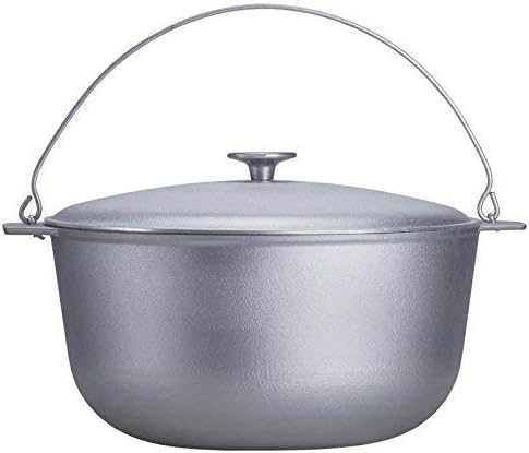 NEW 5 quarts (5 litter) old style vintage style kitchen outdoor Cooking camp cookware Cast Aluminum pot dual handles camping Dutch Oven with Lid kazan казан Campfire/Stove