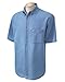 Harriton M550S Short-Sleeve Denim Shirt