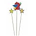 #2 Decorative Birthday Candle & Star Candles | Party Supply, Multi Color, (Pack of 3) 5