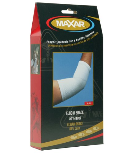 MAXAR Wool/Elastic Elbow Brace Support - Two-Way Stretch (56% wool) S