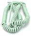 Telephone Cord Handset Curly - Phone Color Earth Day Green 25ft - Works on virtually All Trimline Phones and Princess Telephones - Landline Telephone Accessory iSoHo Phones