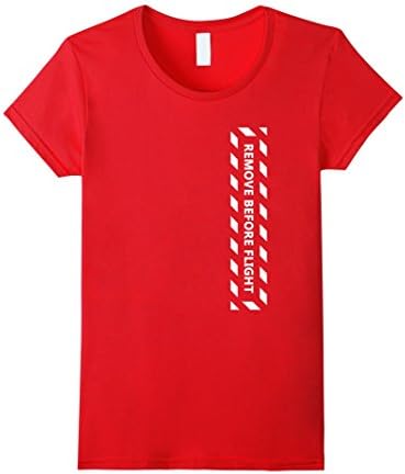 Womens Remove Before Flight Aviation Pilot T-Shirt Medium Red
