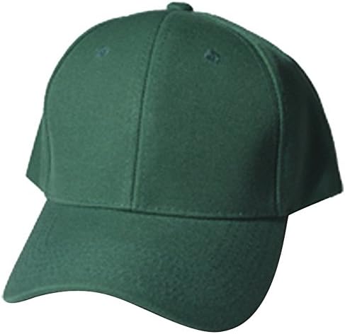 QML Plain Baseball Blank Hat Solid Color Velcro Adjustable ( 30 Colors ) (DARK GRREN)