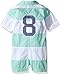 Nautica Baby Pieced Poplin Romper, Yucca Mint, 12 Months