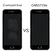 OMOTON iPhone 7 Plus Full Coverage Tempered Glass Screen Protector with [9H Hardness] [High Definition] [Anti-Scratch] [Bubble Free] for Apple iPhone 7 Plus, 5.5 Inch, Black