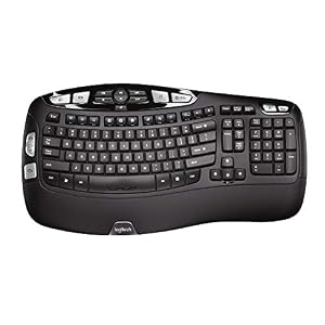 Logitech K350 Wireless Wave Ergonomic Keyboard with Unifying Wireless Technology – Black