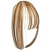 Qunlinta Clip in Bangs Hair Extensions One Piece in Fringe Bangs Hairpiece Synthetic Hair Accessories For Women Ginger Brown Mix Bleach Blondethumb 3