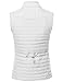 Made by Emma Tight Fit Solid Basic Quilted Vest Side Rib Panel Details Snow White XL