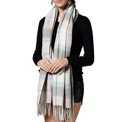 Women Plaid Blanket Cashmere Scarf Long Large Warm Tartan Scarves Wrap Shawl