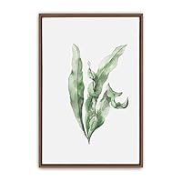 Framed Canvas Wall Art Green Leaves Canvas Prints Home Artwork Decoration for Living Room,Bedroom - 16x24 inches