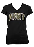 Cybertela Classic Digital Camouflage ARMY Junior Ladies V-neck T-shirt