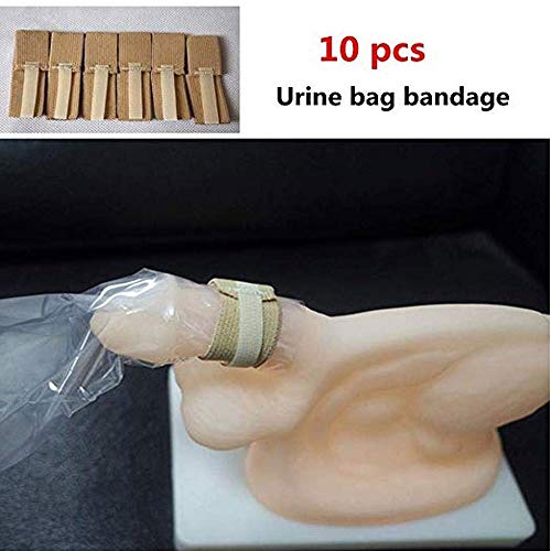 Urine Bag Bandage for Men,Anti-Slip Off Fixed Belt Incontinence Aid for Urinary Incontinence Patient Catheter Bag Strap Reusable (10 Pcs) - Thumbnail 7