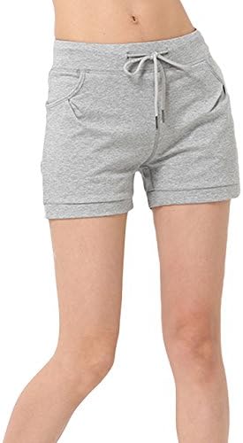 Sexy Mini Knockout Yoga Exercise Gym Workout Cotton Fitted Spandex Shorts Gray US L/Label 2XL