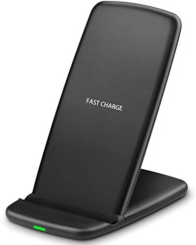 iPhone X Wireless Charger, Fast Wireless Charging Pad for Galaxy Note 8/5 S8 S8 Plus S7/S7 Edge S6 Edge Plus, Standard Charge for iPhone X/8/8 Plus and All Qi Enable Devices (Black)