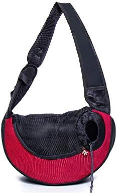FT Pet Dog Sling Carrier Breathable Mesh Travel Safe Sling Bag Carrier for Dogs Cats