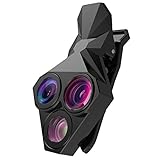Hhusali iPhone Lens, 0.65x Wide Angle + 20x Macro + 160° Fisheye Lens Clip-on Cell Phone Camera Lenses Kit for iPhone 7/6/5/4, Android/Samsung Mobile Smartphone