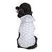 Blueberry Pet Polka Dot Grey & White Dog Hoodie, Back Length 10